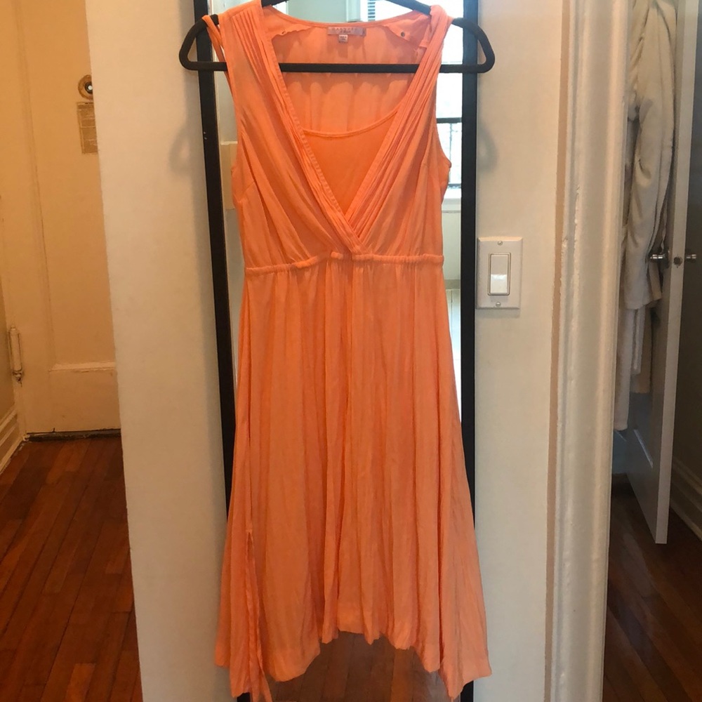 Calypso orange silk-like dress!